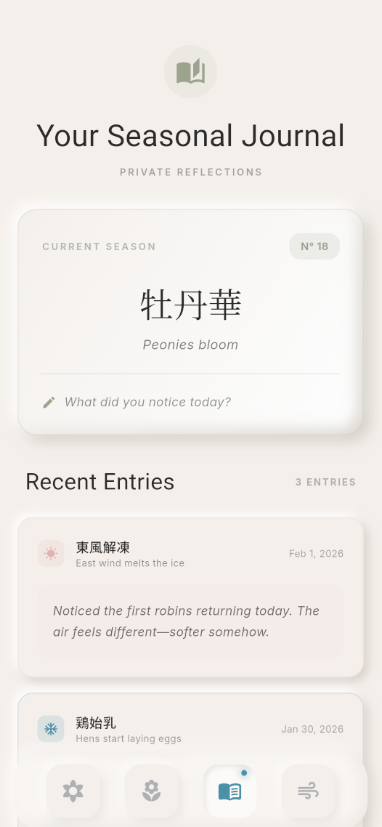 Journal your seasonal reflections